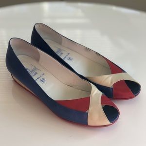 Bruno Magli Red and Blue Flats